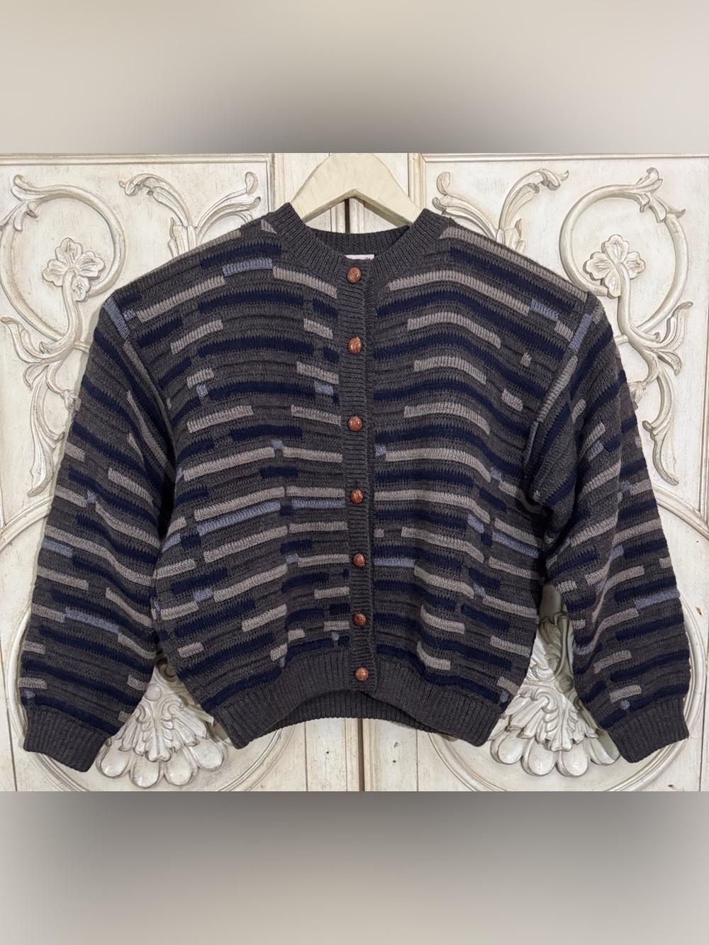 MARK SHALE VTG 80s 100%Virgin Woof Made In Uruguay Long Sleeve Sweater S- S